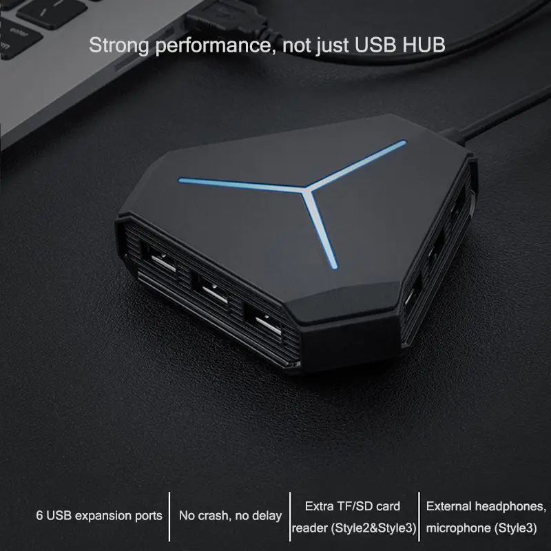 H6 USB 2,0/3,0 концентратор USB адаптер конвертер кард-ридер для ПК ноутбука