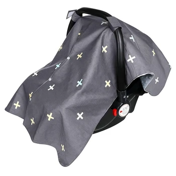 

2 in 1 Carseat Canopy and Nursing Cover Up with Opening,Large Infant Car Seat Canopy for Girl, Best Baby Shower for Breastfeedin