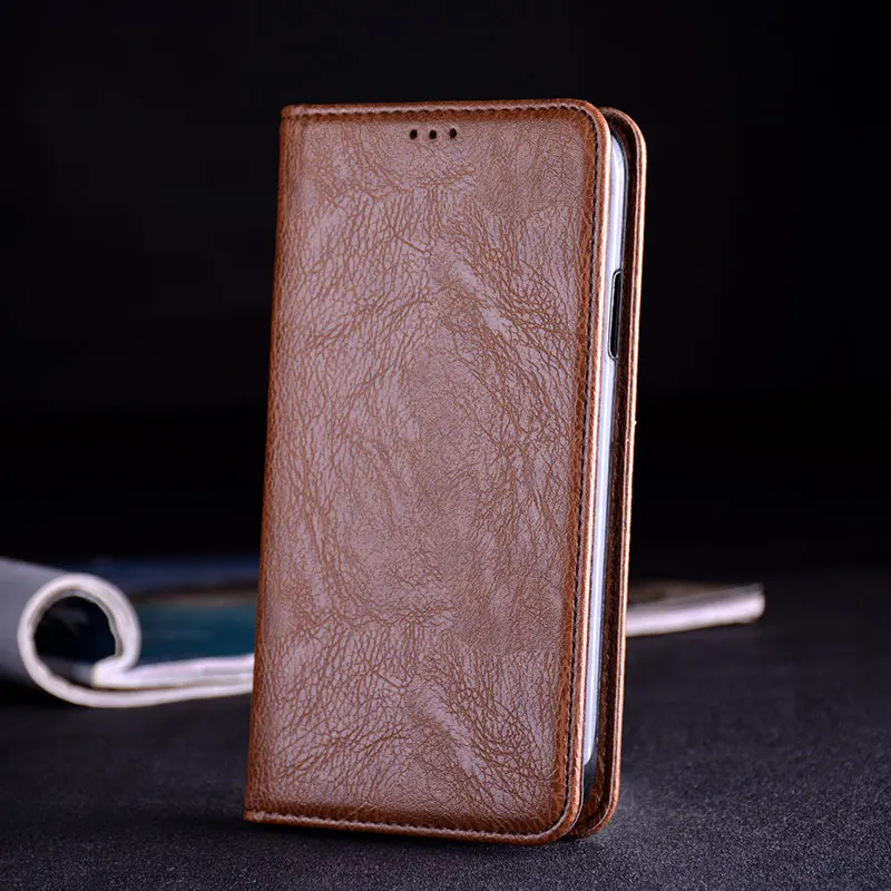 Роскошный кожаный чехол для Xiaomi Redmi 4A 4X note 4 4X 5A Примечание 5A Примечание 5A prime чехлы для айфонов 5 5 plus, note 5, 6 6A Примечание 6 7 7A note 7 note 8 pro - Цвет: Brown