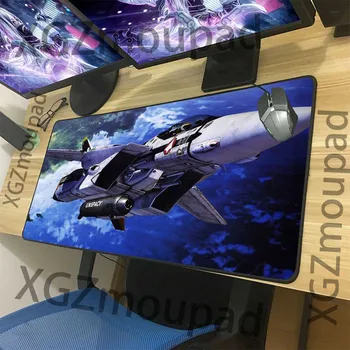 

XGZ Large Mouse Pad Black Exquisite Lock Edge Aircraft Fighter PC Laptop Desk Mat Rubber Non-slip Custom Personalized Carpet Xxl