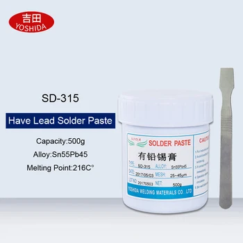 

500g Solder Paste No-Clean Lead-Bearing Solder Paste Slurry LED SMT Welding Solder Flux Electronic Repair Sn55Pb45 216C°