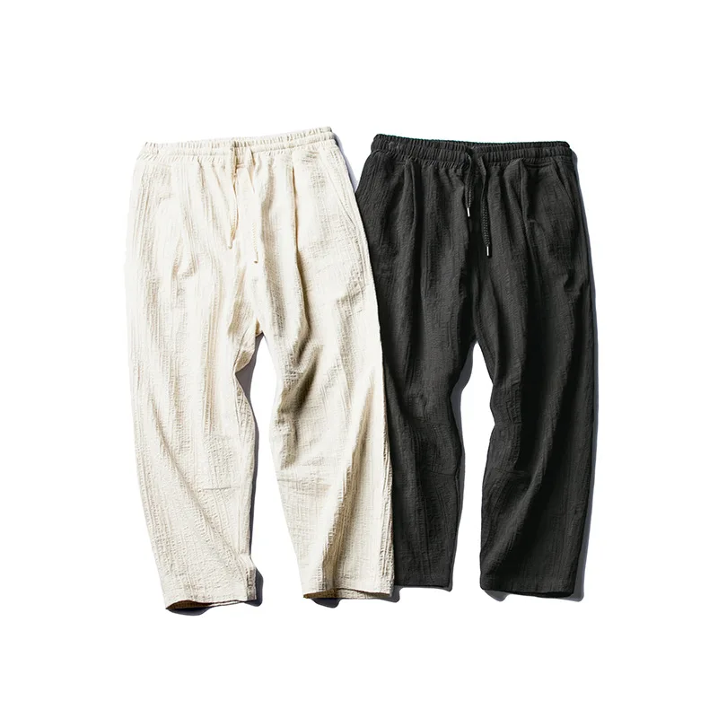 

Northern Boundary Men'S Wear 2020 Spring New Style Linen Harem 9 Pants