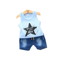 Manteau d'été pour enfants, vêtements de mode pour garçons et filles, gilet et short en pentagramme, vêtements de sport décontractés pour bébés, 2 pièces/ensembles 