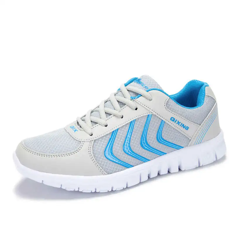 Gray Blue Women shoes new arrival hot breathable mesh lace-up casual shoes woman sneakers plus size summer ladies shoes - Цвет: Gray Blue