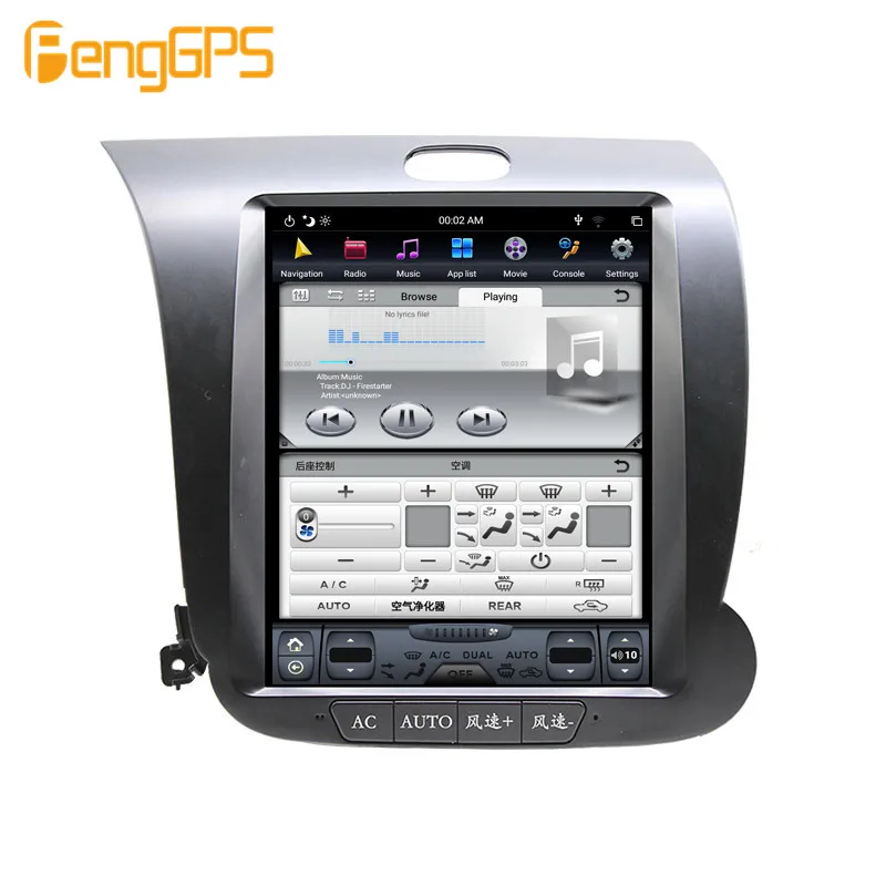10.4''Tesla Android 8.1PX6 4+64GB voice control Built-in CARPLAY Car Radio For KIA CERATO K3 FORTE 2013- GPS Navigation