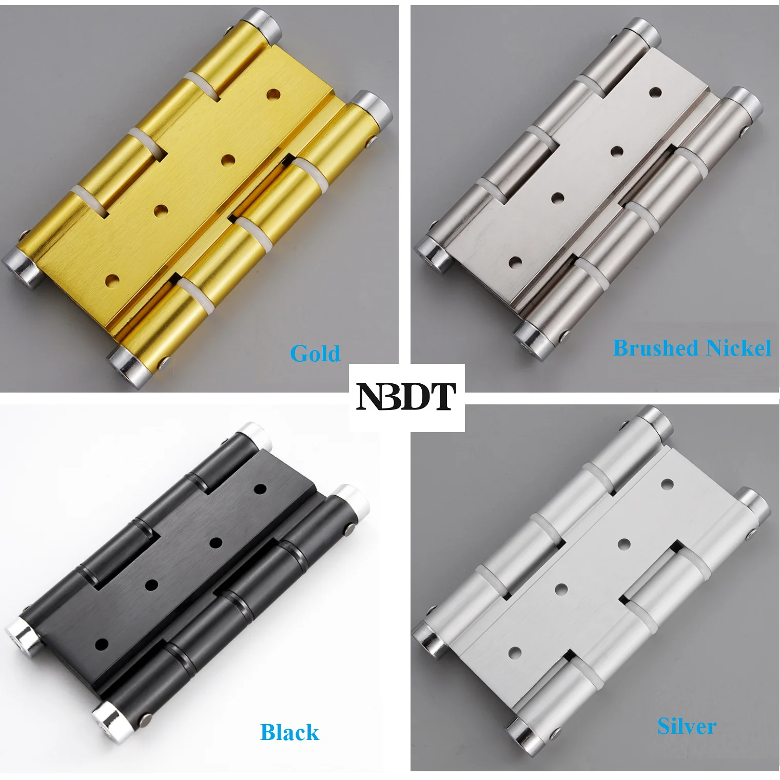 2pcs 5" Aluminum Double Action Spring Loaded Door Hinge Saloon Bar Pub