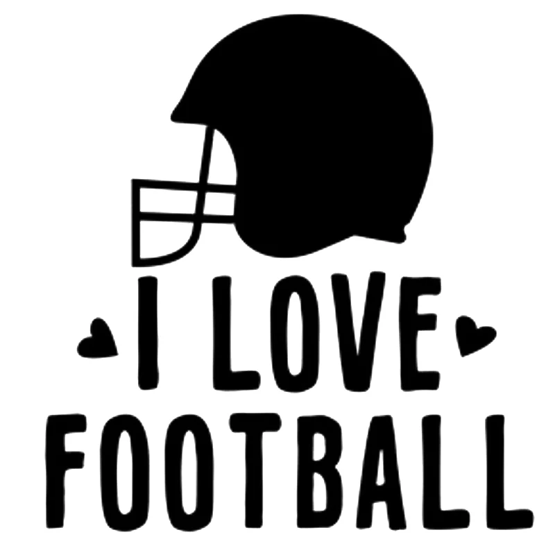 

15*14.1cm I love football vinyl Decal Funny Car Window Bumper Novelty JDM Drift Vinyl Decal Sticker