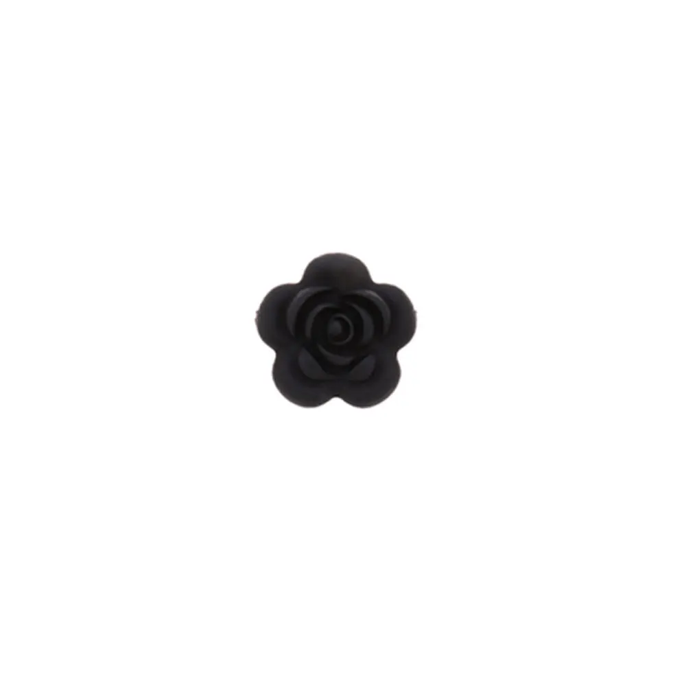 Black 5 шт., розовый Перл, силиконовые бусины, цветок, Силиконовая зубная форма, сделай сам, Детские Прорезыватели, бусинки для изготовления ювелирных изделий, детские товары, игрушки для прорезывания зубов - Цвет: Black