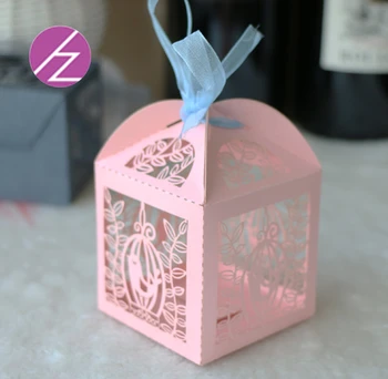 

100pcs Hot Sale Candy Boxes With Ribbon For Baby Shower Party Chocolate Candy Boxes，Wedding Favors Gift Box