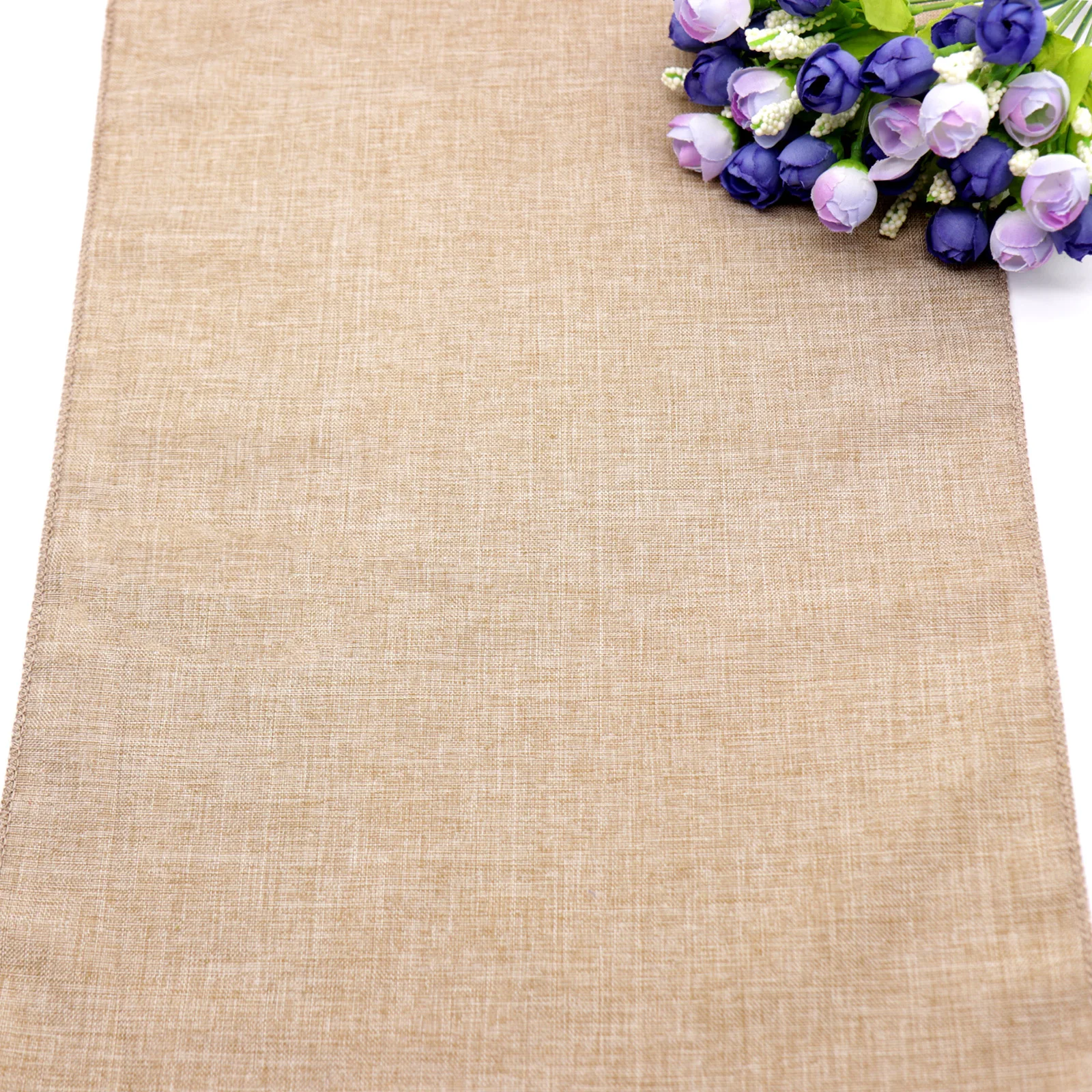 Details about   Natural Rustic Polyester Table Runner Table Cloth Pillowcase Home Wedding    UK 