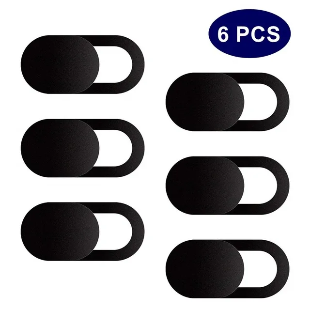 Black 6 pcs Прямая поставка OEM камера защита конфиденциальности крышка мобильного телефона компьютера планшета камеры крышка объектива Occlusion Защитная крышка веб-камеры - Цвет: Black 6 pcs