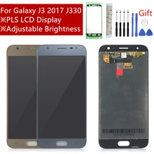 Для SAMSUNG GALAXY J3 ЖК-дисплей кодирующий преобразователь сенсорного экрана в сборе J330F/DS j330f j330 запасные части с подарком