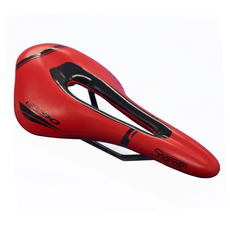 Red EC90 седло горного велосипеда горный велосипед шоссейный велосипед седло полое водонепроницаемое PU дышащее мягкое сиденье комфортное седло велосипед аксессуары - Цвет: Red