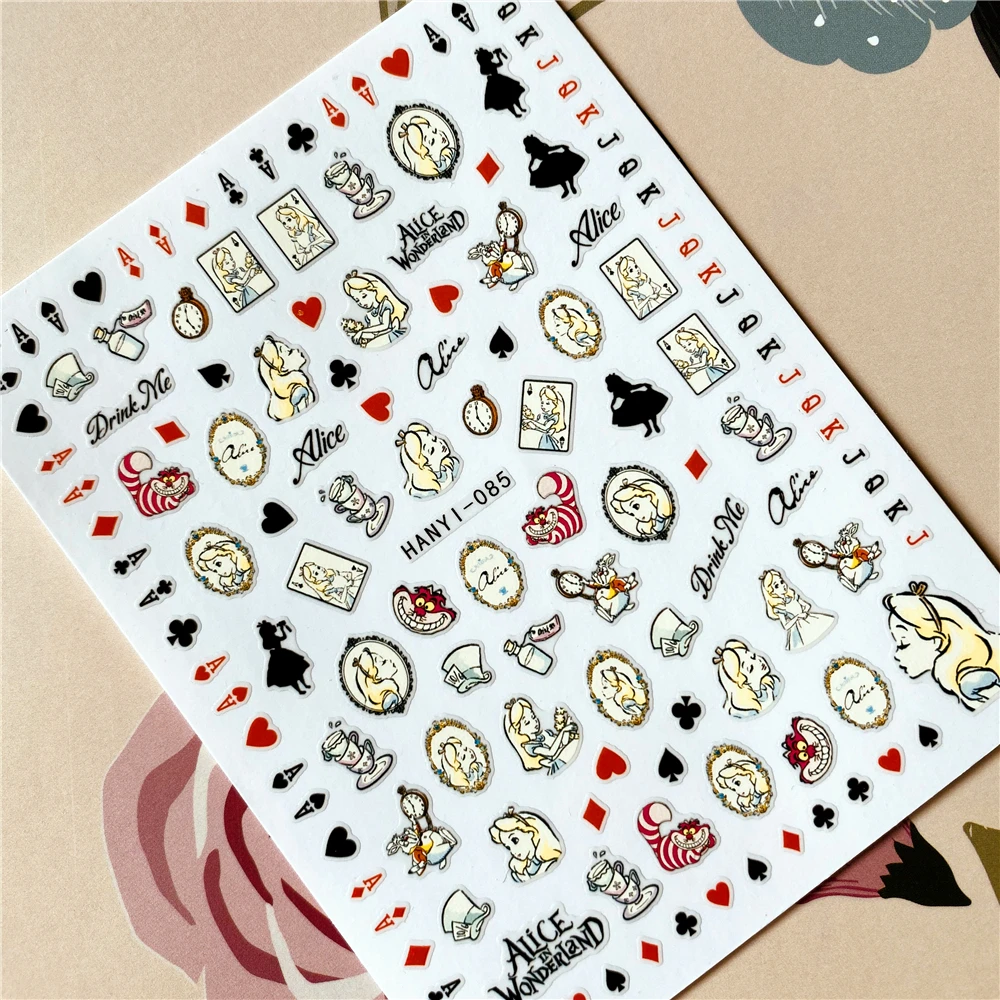 HANYI-084-085-088», «queen», «princess», «Красота 3D задняя клей для ногтей, наклейки, Переводные картинки на ногти для художественного оформления ногтей, Нейл-арт ногтей инструмент роспись ногтей