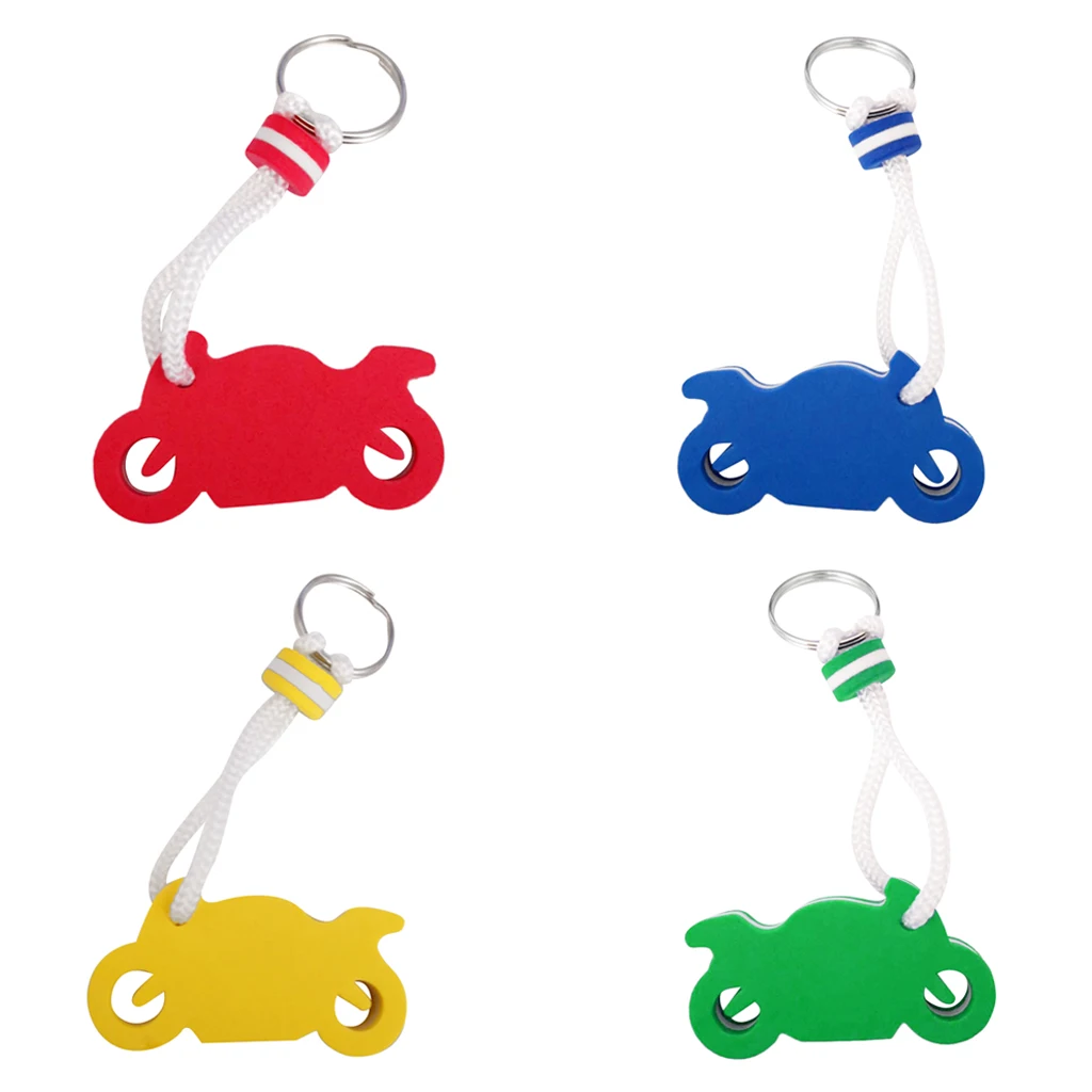 4pcs Kayak Canoe Keychain Floats Sailing Boating Floating Keyring Motorcycle Shape