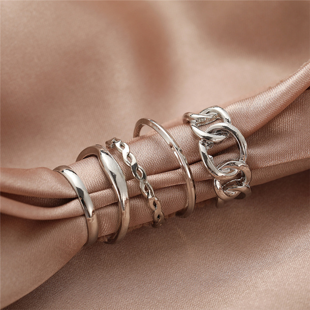Personalized Finger Heart Ring Set for Women Gold Color 3PCS 2021 New Trendy Gift for Women Fashionable