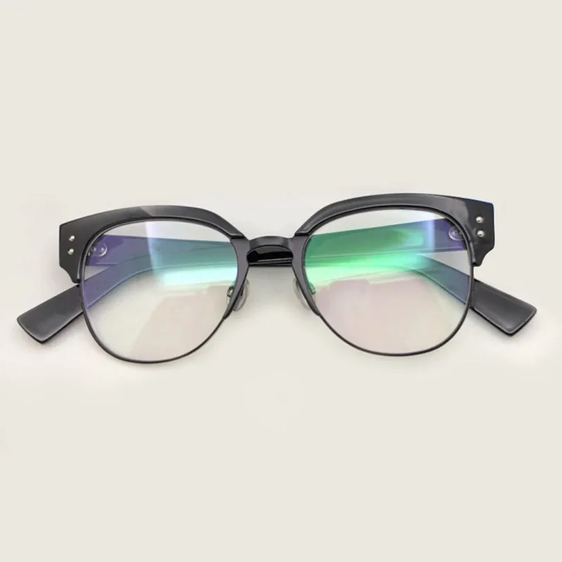 No4 Eyeglasses Унисекс, винтажные круглые очки для чтения, ацетатная оправа, Ретро стиль, индивидуальные очки, прозрачные линзы, оправа для очков - Цвет оправы: No4 Eyeglasses