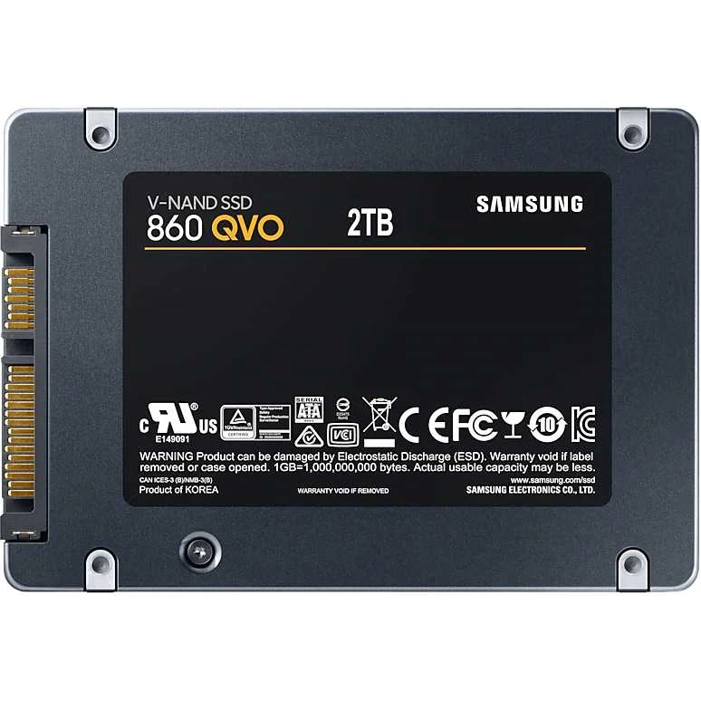 Накопитель SSD Samsung SATA III 2Tb MZ-76Q2T0BW 860 QVO 2.5"
