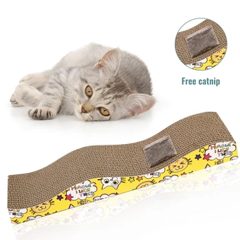 

Cat Scratch Board Corrugated Paper Cat Scratcher Toy Grinding Nails Interactive Protect Furniture Cat Toy когтеточка для кошек