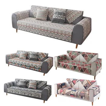 

Cotton linen Sectional Sofa Cover Slip Resistant Slipcover Seat European Style Couch Cover Sofa Towel For Living Room Decor
