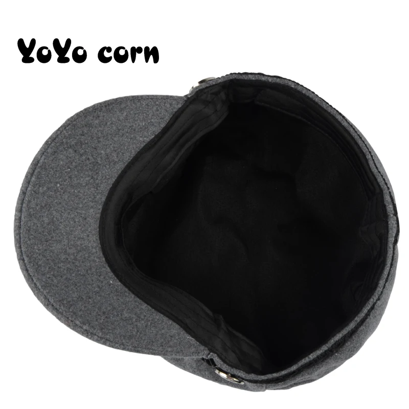 YOYOCORN/Высококачественная Повседневная Военная Кепка для мужчин и женщин, хлопоковый берет кепки с плоским козырьком, бейсболка, винтажная Черная Спортивная мужская Кепка