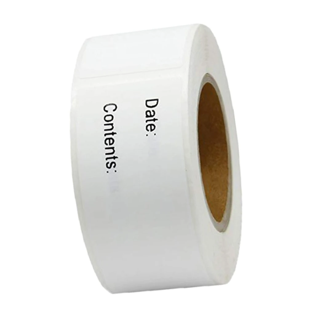 1 Roll of 125 Pieces Food Storage Labels Freezer & Refrigerator Self Adhesive Stickers 25x77mm 1 Roll of 125 Pieces Food Storage Labels Freezer & Refrigerator Self Adhesive Stickers 25x77mm