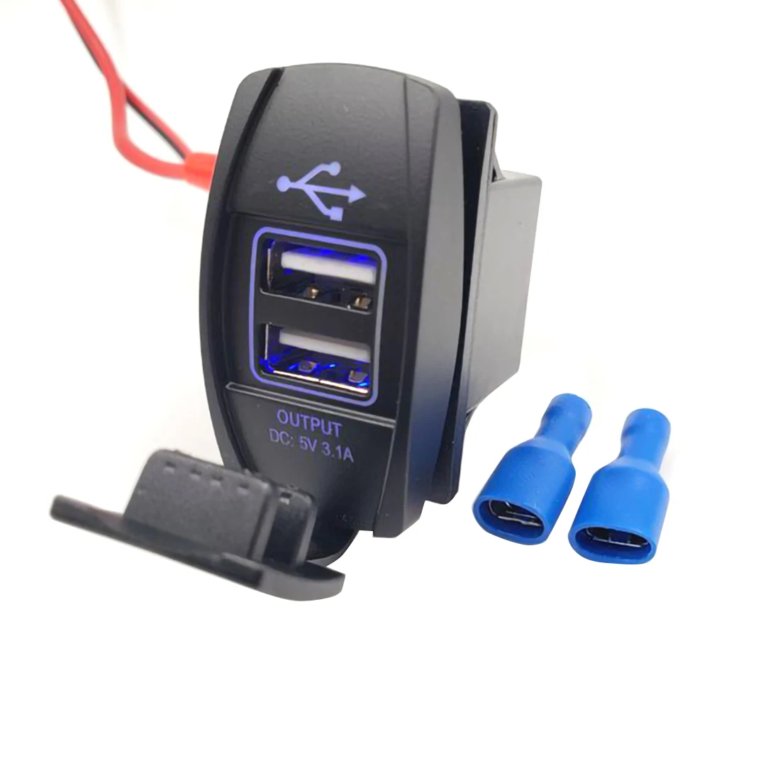 3.1A 5V Выход 12-24V светодиодная универсальная подсветка в машину зарядное устройство водонепроницаемый двойной USB порт зарядки разъем для мотоцикла авто аксессуары