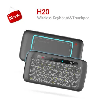 

2.4G Mini Wireless Remote Keyboard Mouse IR Leaning H20 with LED Backlit Multi-touch Touchpad for Android PC Drop Shipping
