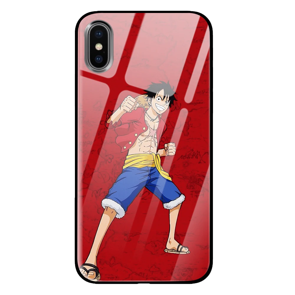 Классический pop one piece для iPhone 5 5S 6 6s 7 8 Plus X XS XR 11 Pro макс. закаленное стекло чехлы - Цвет: 1