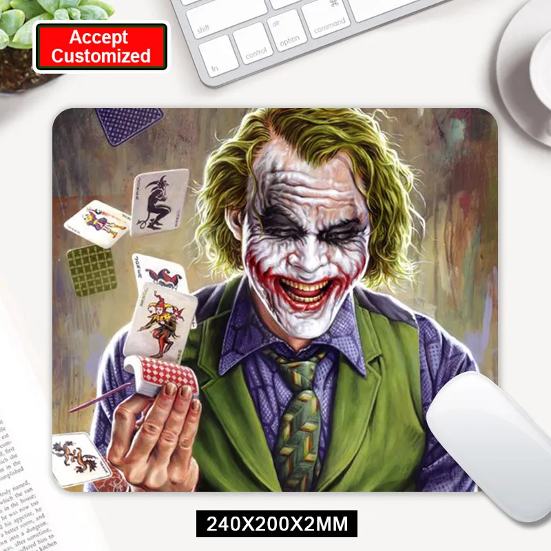 Игровой коврик для мыши геймер Коврик для мыши Компьютерная коврик для мыши Джокер натуральный резиновый коврик для мыши и клавиатура настольный коврик игра - Цвет: 24x20cm
