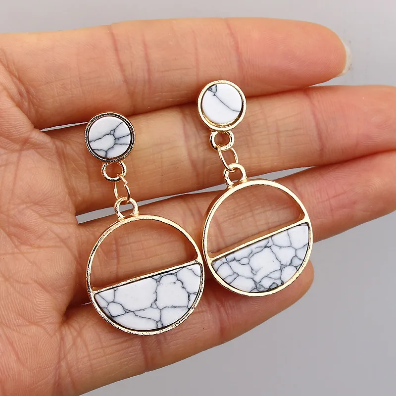 Korean Style Fashion Drop Earrings Simple Long Geometric Earrings Gift For Friend Tassel Ear Jewelry Wholesale Dropshipping - Окраска металла: b