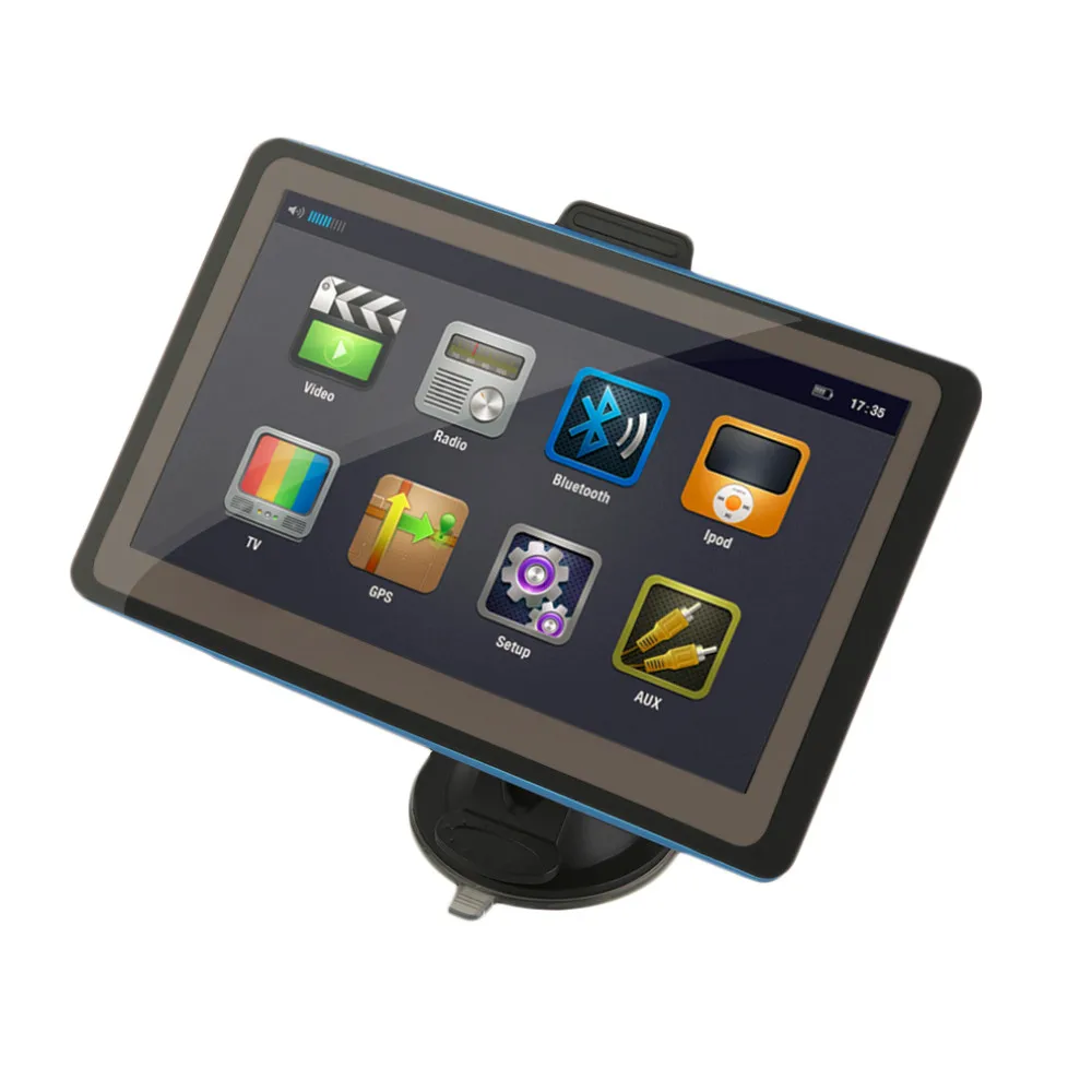 Черный TFT lcd дисплей 7 дюймовый Автомобильный gps навигатор SAT NAV 8 Гб Bluetooth навигатор с солнцезащитным козырьком высокого качества