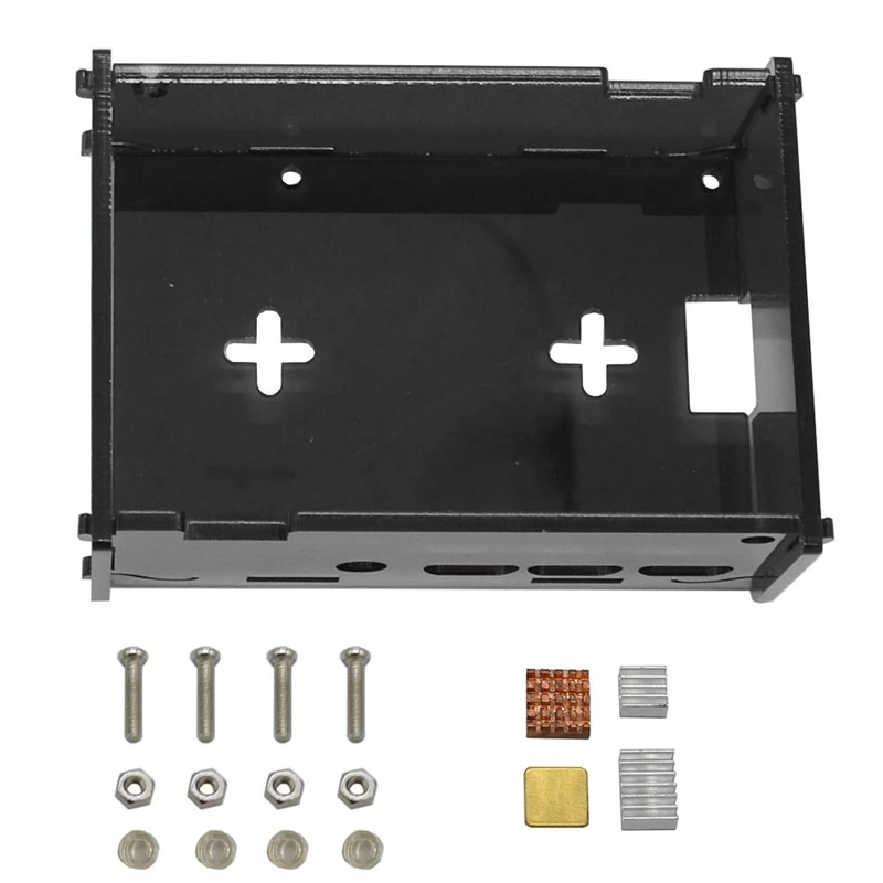 ABKT-Acrylic Case Box Shell for 3.5 Inch Tft Screen and Raspberry Pi 4B