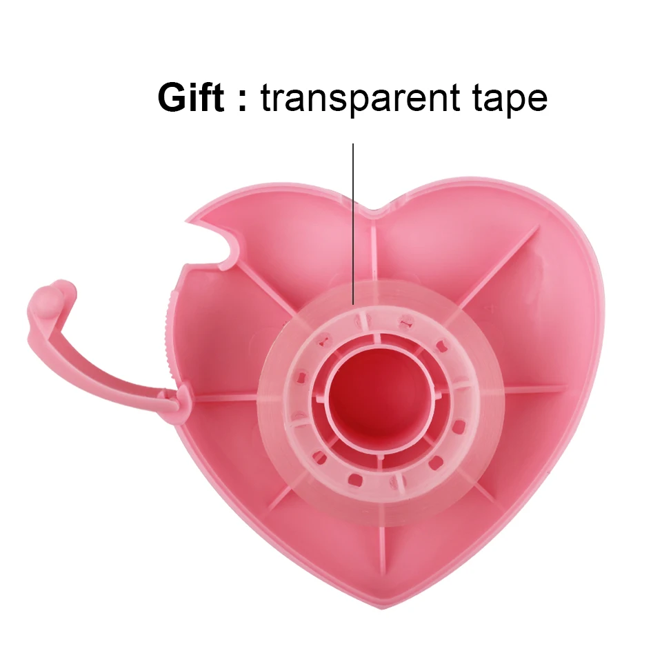 Portable Transparent Acrylic Eyelash Tape Cutter Colorful Cutter PE Medical Tapes Adhesive Rotating Tape Holder Eyelash Tools