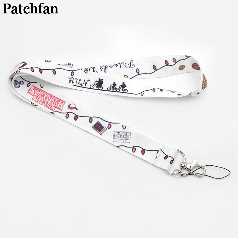 Patchfan странные вещи винтажное искусство крутые мужские lanyards ключи в мобильном телефоне ремни Ожерелье держатели карт тесьма A2256