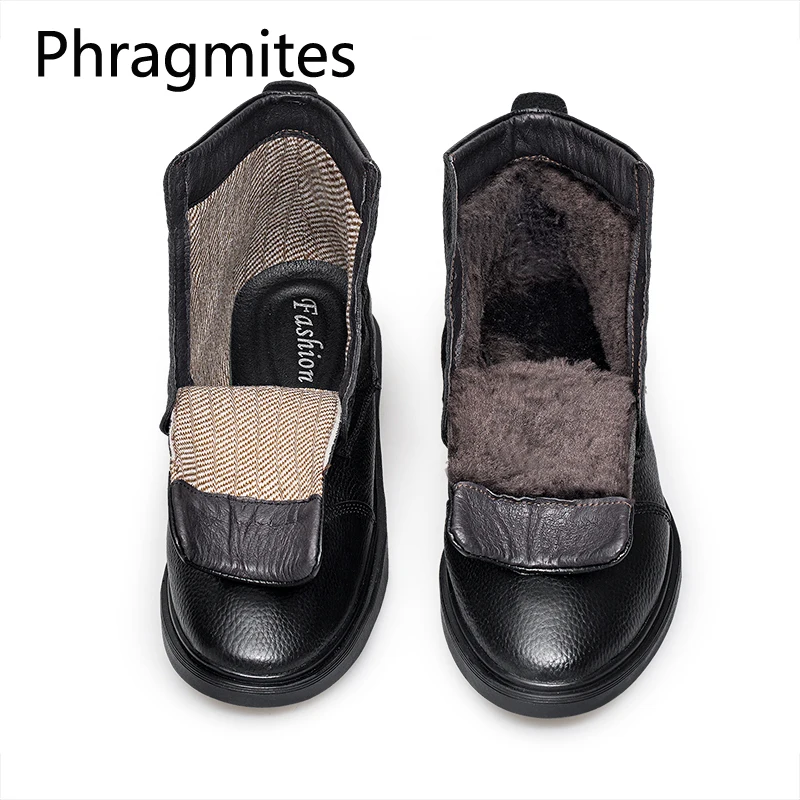 Phragmites/высокие деловые кожаные ботинки; большие размеры 48; мужские ботинки; Новинка года; модная кожаная износостойкая зимняя обувь для мужчин; Botines