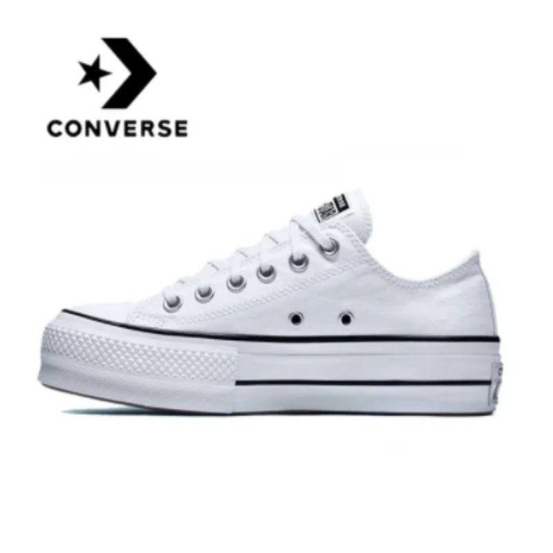 Женские кроссовки на платформе Converse Chuck Taylor черные повседневные с высоким верхом