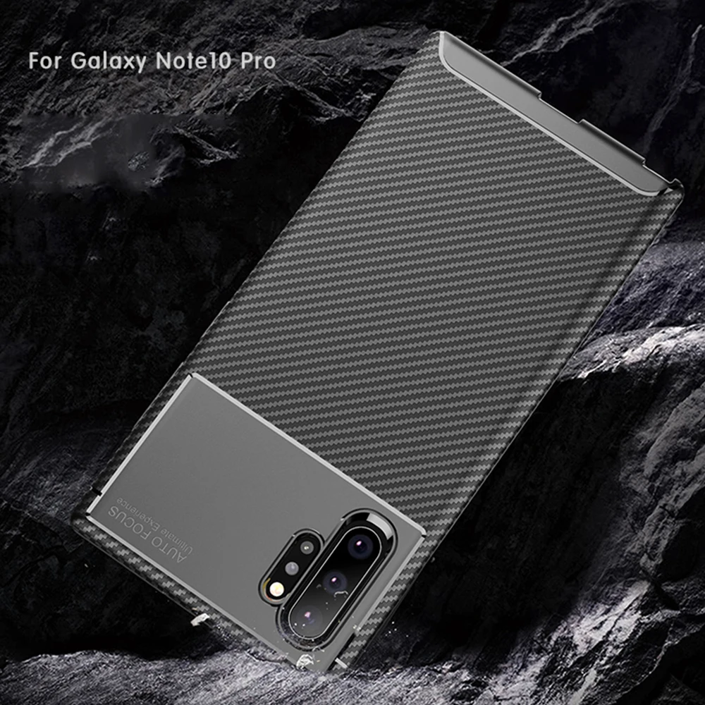 Чехол KEYSION для телефона Samsung Galaxy Note 10 Plus 9 8 задняя крышка из углеродного волокна и