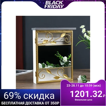 

Housekeeper tree 6 hooks + mirror "Forged leaves" white 25x21.5x6 cm 4551953