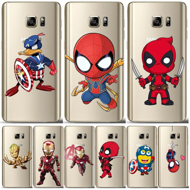 

Deadpool Marvel For Samsung Galaxy S6 S7 Edge S8 S9 S10 Plus Lite Note 8 9 10 M10 M20 M30 Plus pro phone Case Cover Coque funda