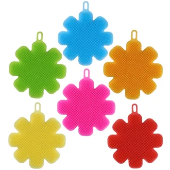 

Multi-functional Silicon Dishwashing Brush Cleaning Brush Dishcloth Thick Cleaning Decontamination Wipe Kitchen Rags