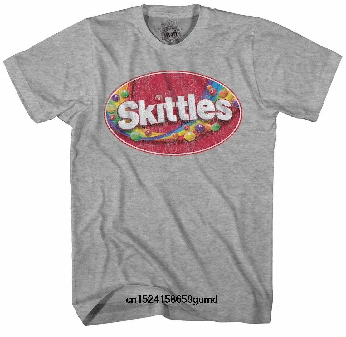 Забавная Мужская футболка женская футболка-Новинка Skittles вкусные цвета Радуга