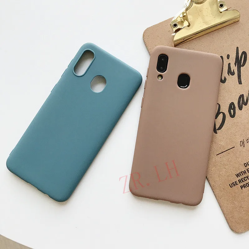 Однотонные ярких цветов силиконовый чехол на samsung galaxy A30 A40 A50 A60 A70 A20E M10 M20 M30S S8 S9 плюс NOTE10 9 чехол-накладка для телефона