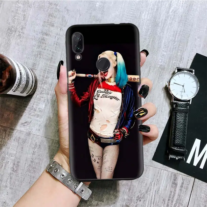 Suicide Squad Joker Harley Quinn Margot Robbie Black Cover Phone Case for Xiaomi Redmi Note 8 7 7S 7A 6 S2 GO K20 Pro 6A Mi 6X 5 - Цвет: BA316-6