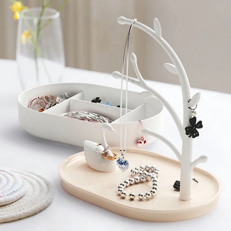 Wholesale Price Swan and Tree Stand Organizer Show Rack Jewelry Necklace Ring Earring Necklace Organizer Jewelry Earings Holder factory price 200pcs lot sublimation blank metal key chain key ring for sublimation ink transfer printing diy gifts