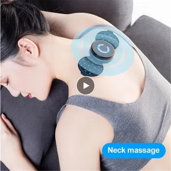 

Portable Mini Electric Neck Massager Cervical Pulse Massage Stimulator Pain Relief Magnetic Patch Stickers Physical Therapy New