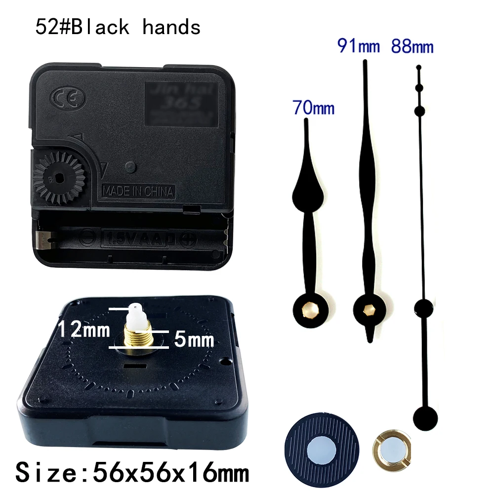 Grande Horloge Murale Aiguilles 31.5cm Simple Argent Sans Chiffre Mécanisme De Mouvement D'Horloge DIY Frameless Avec Long Mains | Leroy Merlin