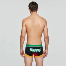 Мужские трусы боксеры happy, хлопковые боксеры, сексуальные боксеры, мужское камуфляжное нижнее белье размера плюс, ropa interior hombre cueca masculina
