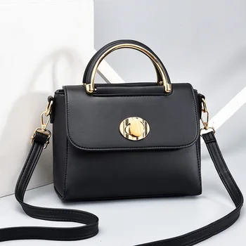 

Classic Small Square Bag Female Korea Style Solid Vintage Shoulder Messenger Bag Muti-pocket Lady Shopping Handbag Purse JD01161