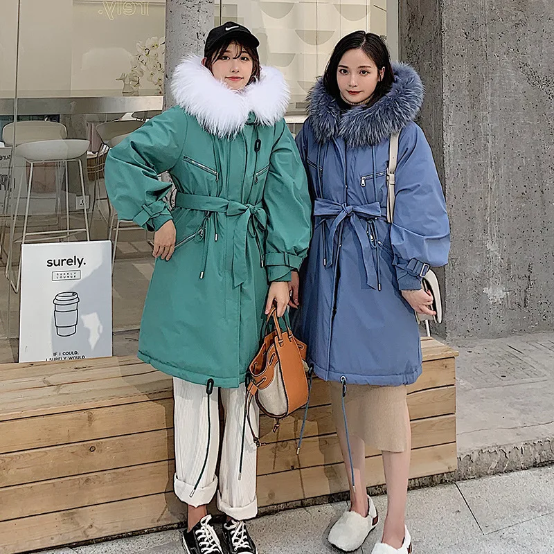 

Photo Shoot 2019 Winter New Style mao dan Cotton-padded Jacket Mid-length Berber Fleece-Style Slim Fit Cotton-padded Clothes Wom